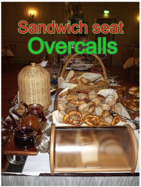 הכרזות Overcalls ב " Sandwich Seat "